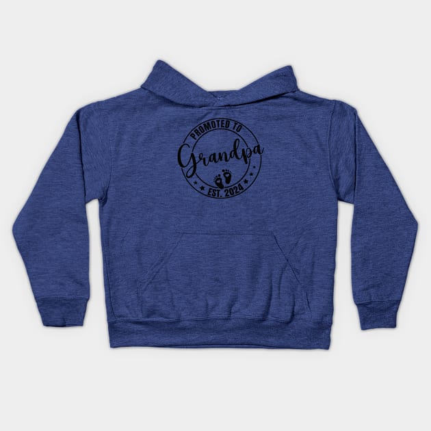Promoted to Grandpa 2024 New First Grandpa 2024 Kids Hoodie by Shrtitude